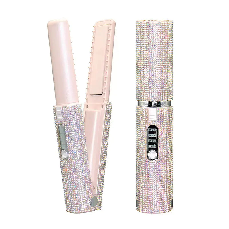 šø Portable Cordless Hair Straightener and Curler with USB