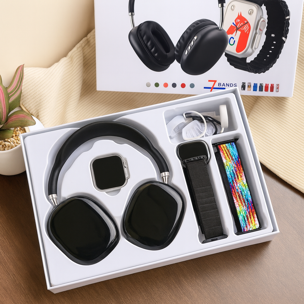 ALBEZON® ULTRASYNC™ DUO – Set Smartwatch Ultra + Audífonos Bluetooth | Conectado Todo el Día