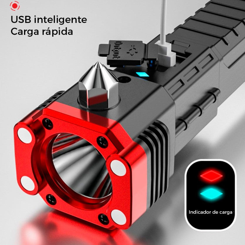 ALBEZON® LUMIFORCE™ 4X DUO – Linterna Multifuncional 4 en 1 (Pack x2) | Luz, Seguridad y Emergencia