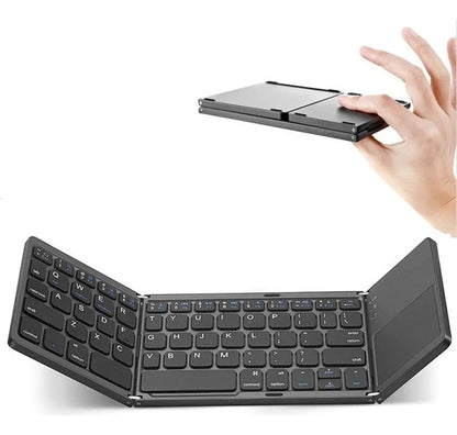 ALBEZON® FLEXKEY™ TOUCH PRO – Teclado Plegable Inalámbrico con Panel Táctil | Productividad Total Donde Estés