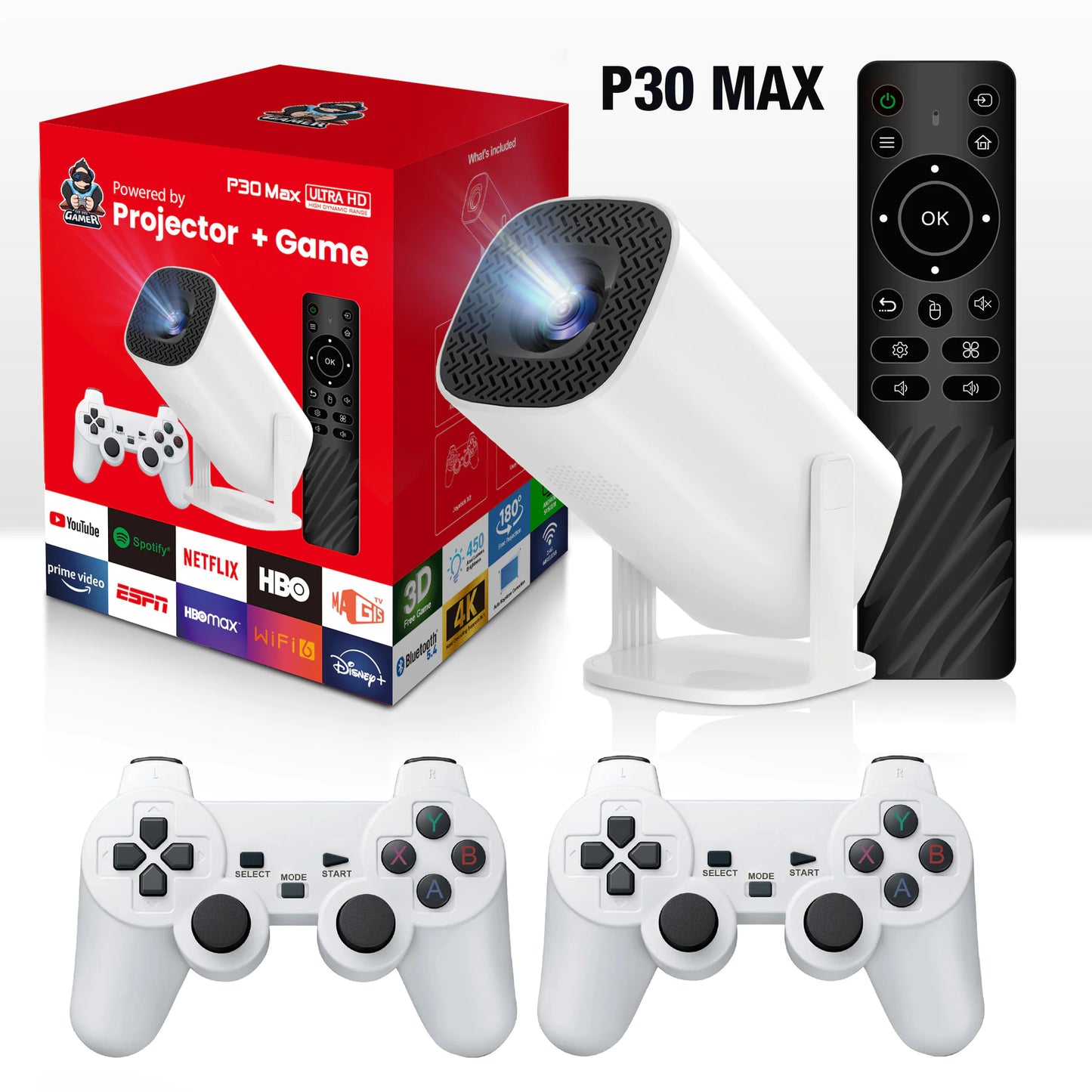 📽️ Portable Wireless HD Game Projector — 4K Portable Projector with Wireless Connection