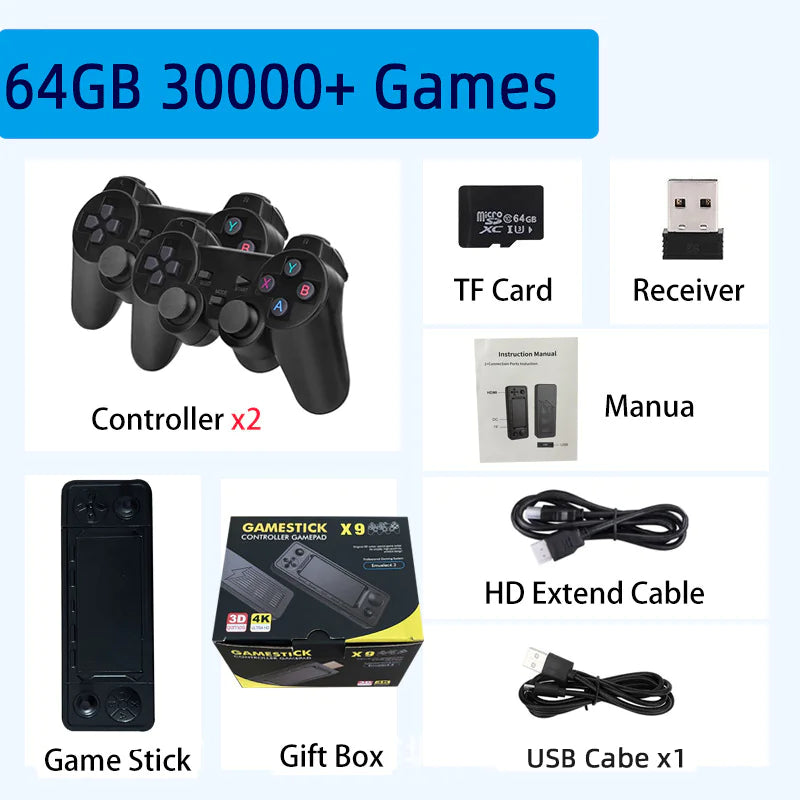 🎮 X9 HD Home Game Console — Consola Retro HDMI Doble Control Plug &Play
