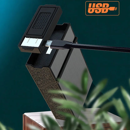 ALBEZON® IGNIX™ CASE PRO – Cigarrera con Encendedor Recargable USB | Estilo y Funcionalidad en un Solo Accesorio