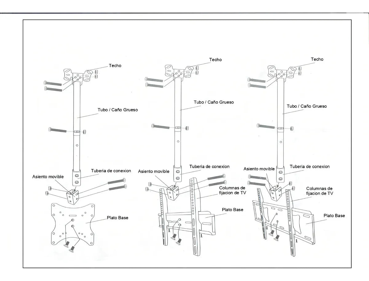 ALBEZON® SKYHOLD™ PRO – Soporte de Techo para TV Ajustable | Seguridad Total y Vista Perfecta