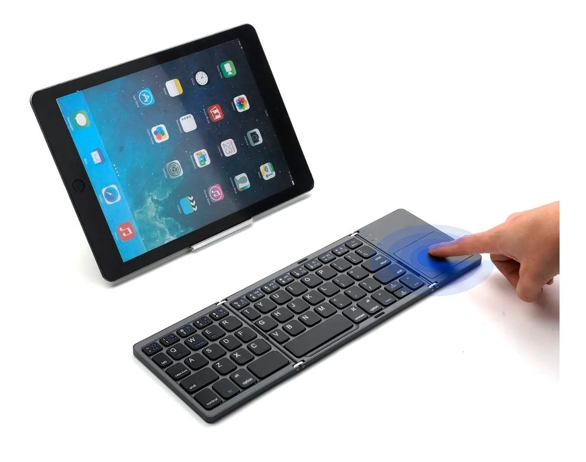 ALBEZON® FLEXKEY™ TOUCH PRO – Teclado Plegable Inalámbrico con Panel Táctil | Productividad Total Donde Estés