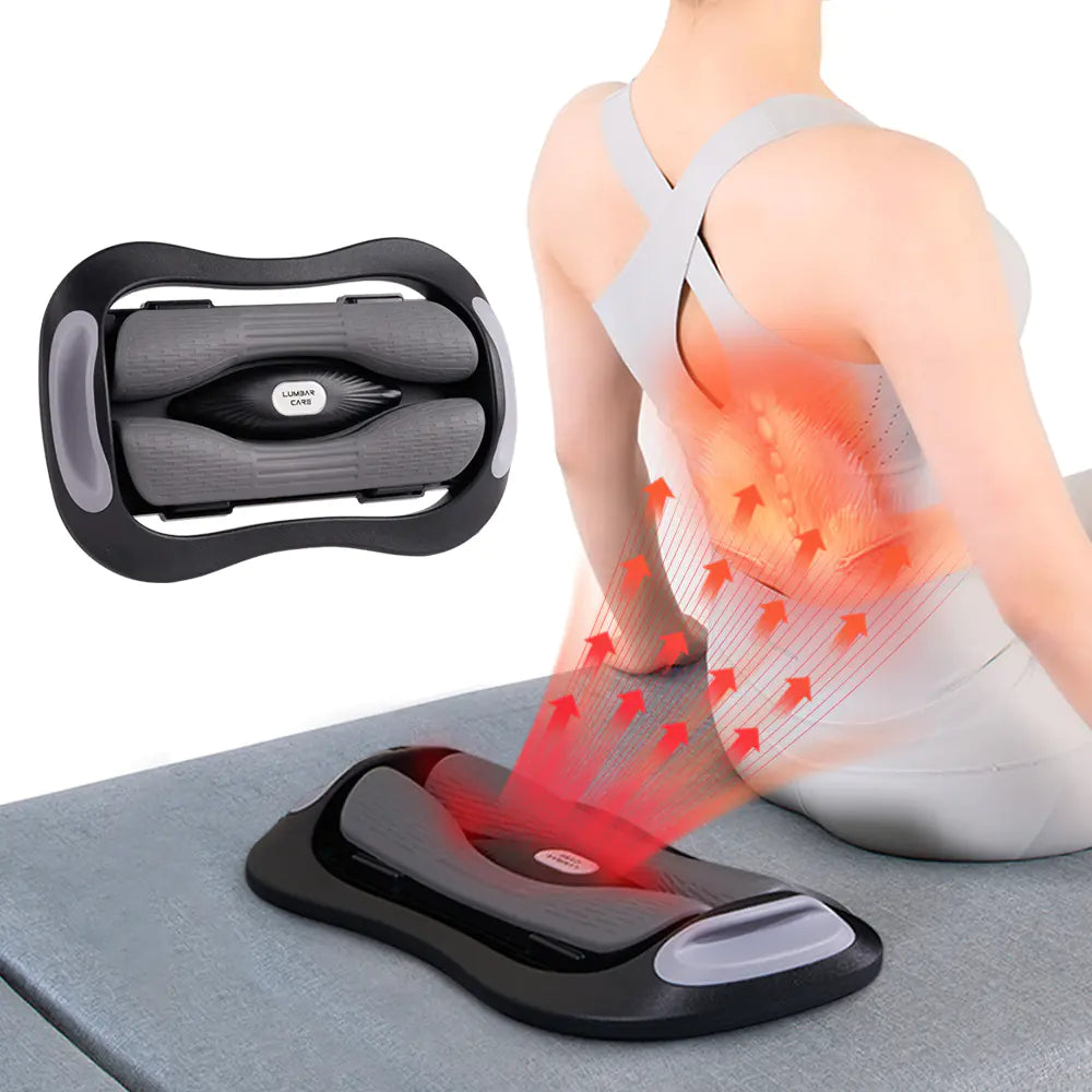 💆♂️ Curved Lumbar Massager for Home Use with Heat Function