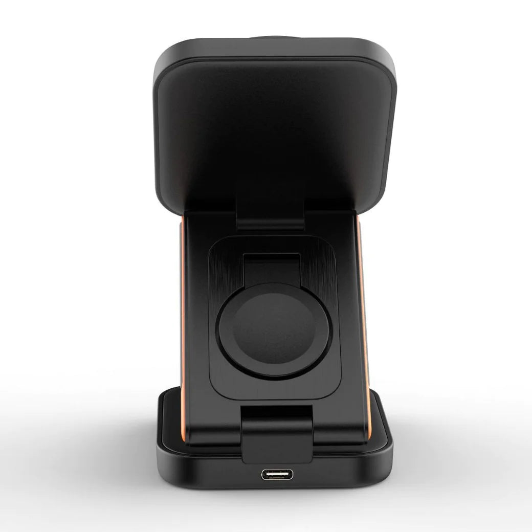 ⚡ Cargador Inalámbrico 3-en-1 Plegable con Soporte Magnético (30W)