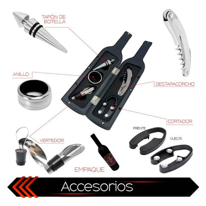 ALBEZON® SPIRITVAULT™ 5X – Kit Botella para Licores de 5 Piezas | Sirve con Estilo, Disfruta Mejor