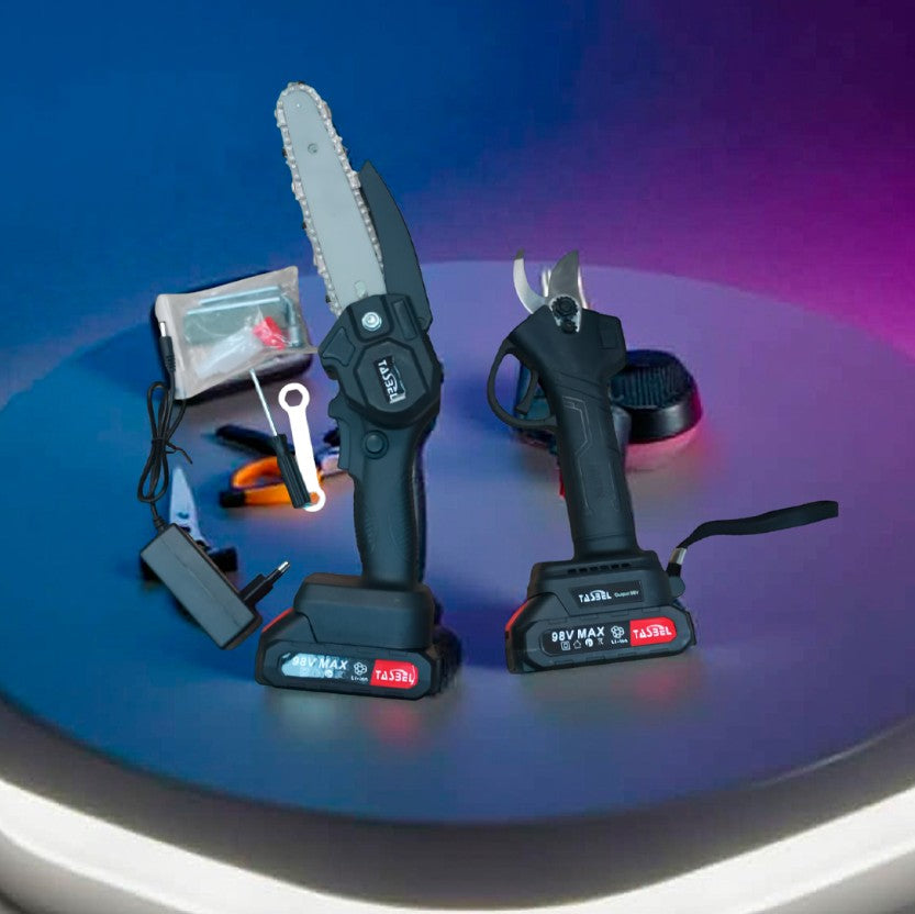 ALBEZON® CUTMASTER™ DUO – Pack Mini Sierra + Tijera Podadora | Precisión y Potencia para Tu Jardín