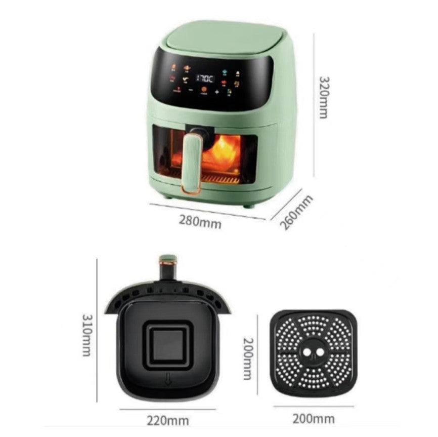 ALBEZON® AIRCRISP™ 8L MAX – Freidora de Aire de Gran Capacidad | Cocina Saludable para Toda la Familia