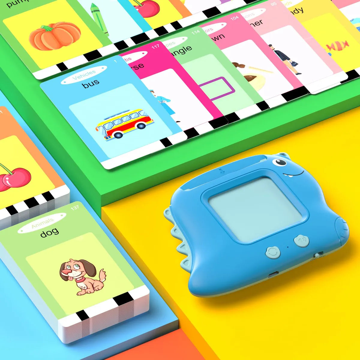 ALBEZON® LEARNJOY™ CARDS – Juego de Tarjetas Interactivas para Aprender | Jugar, Escuchar y Descubrir