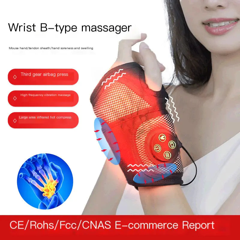 🖐️ Masajeador de Muñeca con Presión de Aire y Terapia de Calor