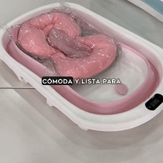 ALBEZON® SOFTBATH™ FLEX – Bañera Retráctil con Cojín para Bebés | Baño Seguro, Cómodo y Sin Estrés