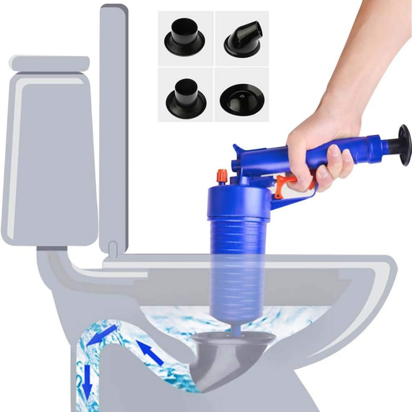 ALBEZON® DRAINFORCE™ – Pistola de Alta Presión para Destapar Caños | Limpieza Potente y Rápida