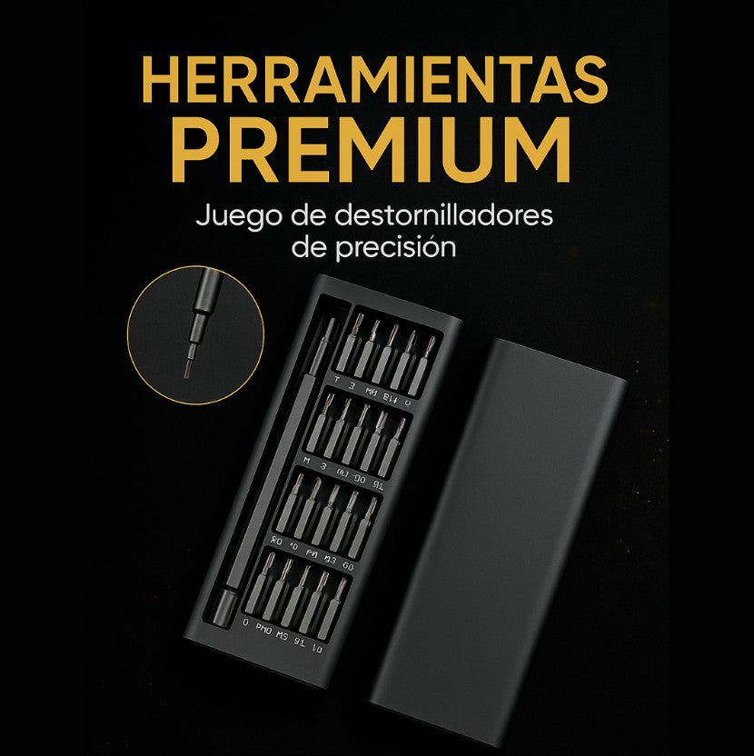 ALBEZON® TORQFIX™ 24X – Juego de Destornilladores de Precisión (24 Piezas) | Todo el Control en Tus Manos