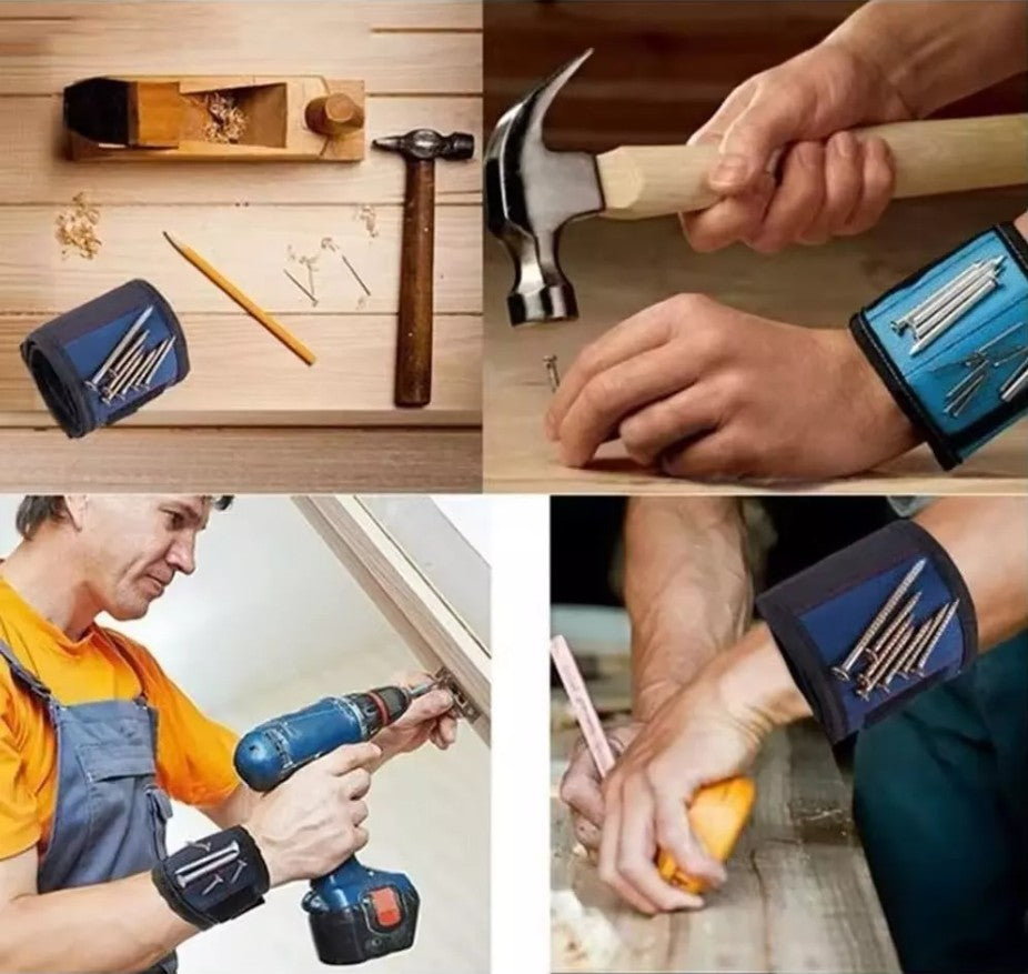 ALBEZON® MAGNIFIX™ WRIST PRO – Pulsera Magnética para Tornillos | Manos Libres, Trabajo Preciso