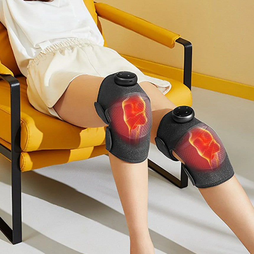 ALBEZON® KNEECARE™ HEAT PRO – Masajeador de Rodillas con Calor Terapéutico | Alivio Profundo y Confort Diario