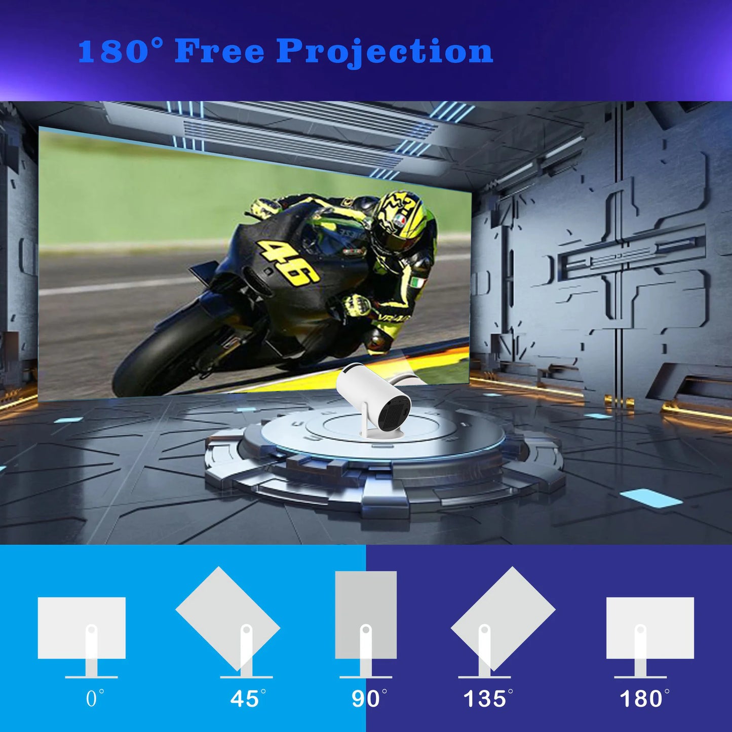 🎬 HY300Pro 4K Portable Projector — Home Cinema Wherever You Want