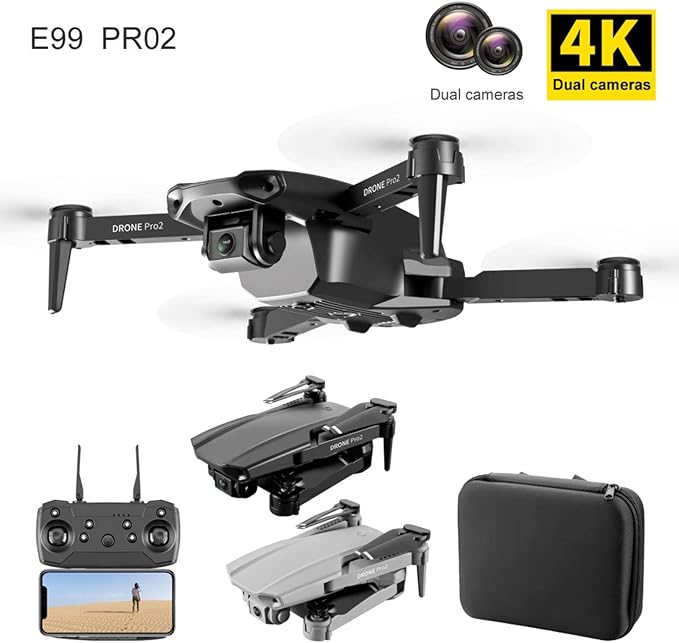 ALBEZON® SKYNEX™ E99 PRO2 – Dron Plegable con Doble Cámara Ajustable y Retorno Inteligente