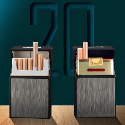 ALBEZON® IGNIX™ CASE PRO – Cigarrera con Encendedor Recargable USB | Estilo y Funcionalidad en un Solo Accesorio