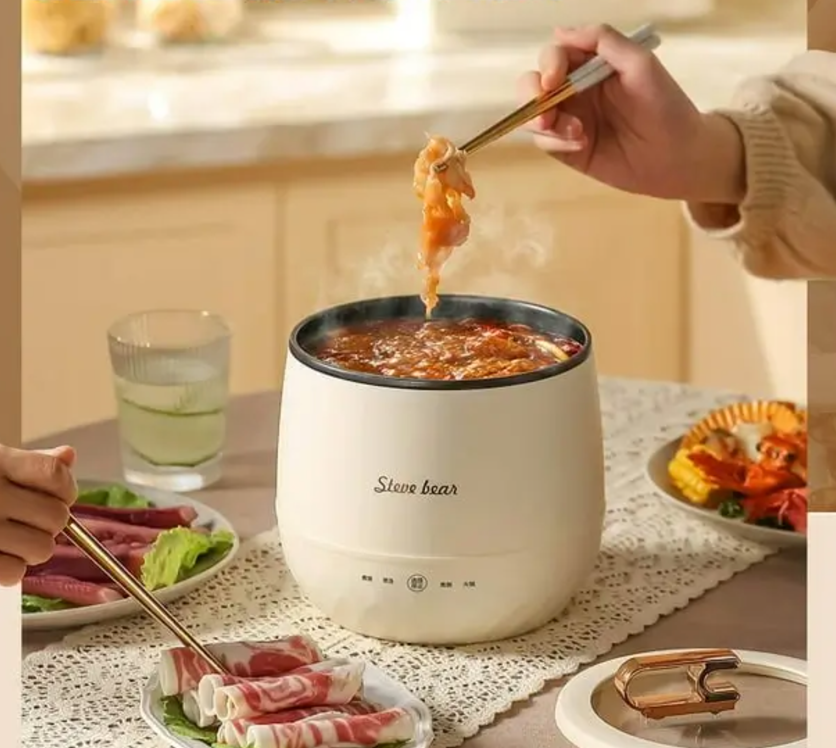 ALBEZON® RICEGO™ MINI PRO – Mini Olla Arrocera Compacta | Porciones Perfectas, Sabor Siempre Listo