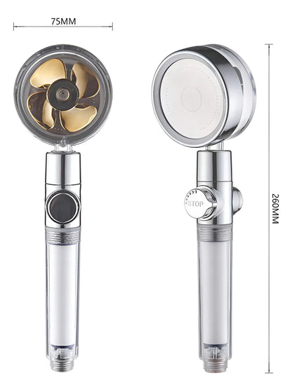 ALBEZON® TURBOSPRAY™ PRO – Cabezal de Ducha Turbo Alta Presión | Potencia Máxima, Ahorro Real