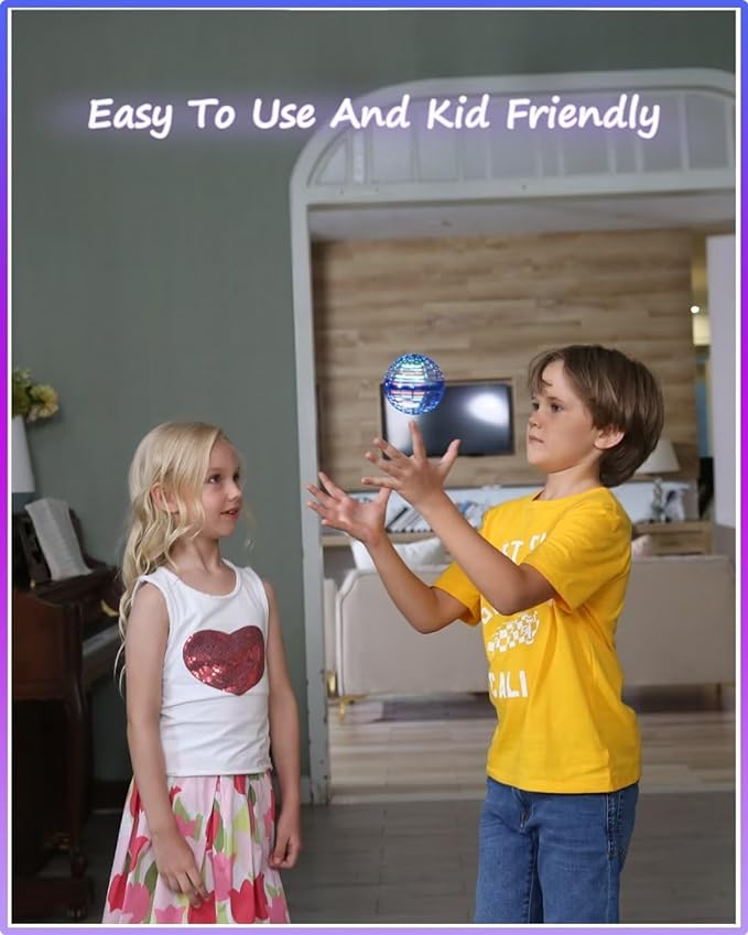 ALBEZON® AERONOVA™ X2– Pelota Voladora Inteligente con Luces LED | Diversión que Desafía la Gravedad