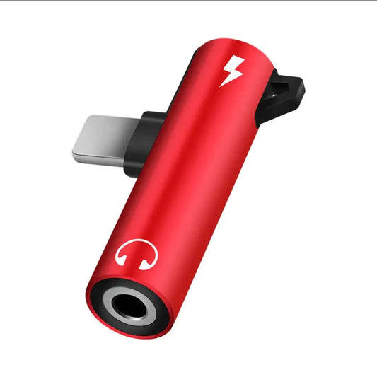 🎧 2-in-1 Dual Key Buckle Splitter Adapter — Simultaneous Charging and Audio for Apple Devices