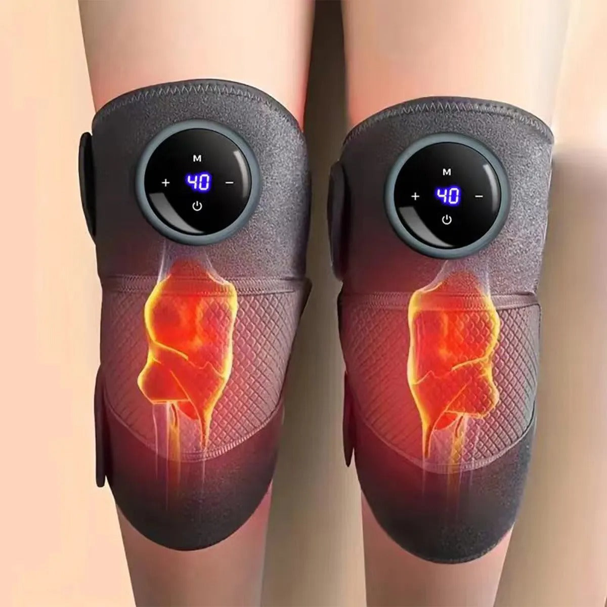 ALBEZON® KNEECARE™ HEAT PRO – Masajeador de Rodillas con Calor Terapéutico | Alivio Profundo y Confort Diario