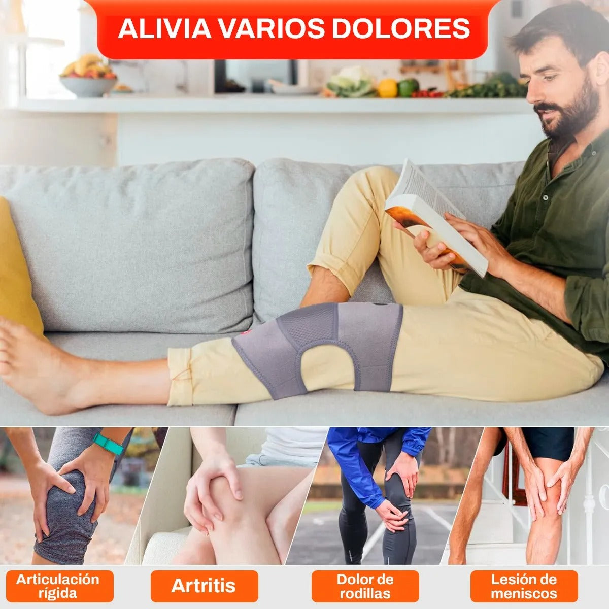 ALBEZON® KNEECARE™ HEAT PRO – Masajeador de Rodillas con Calor Terapéutico | Alivio Profundo y Confort Diario