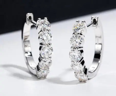 💎 Moissanite Earrings in 925 Sterling Silver — Timeless Elegance and Exceptional Brilliance