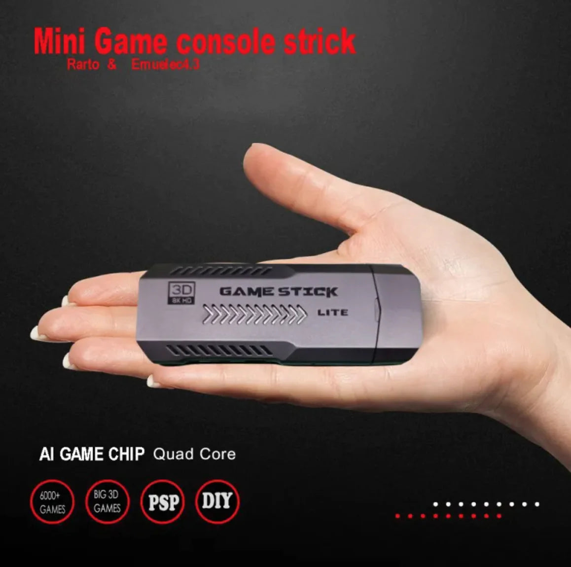 🎮 Compact and Portable Retro Video Game Console — Dual HDMI Plug & Play Controller