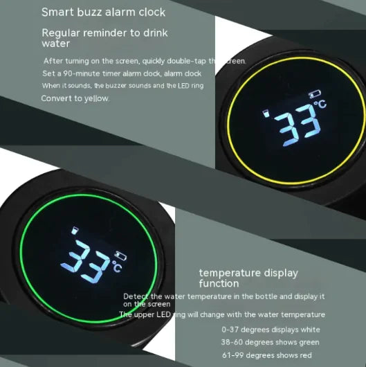 🥤 Botella Térmica Inteligente con Pantalla de Temperatura y Esterilización