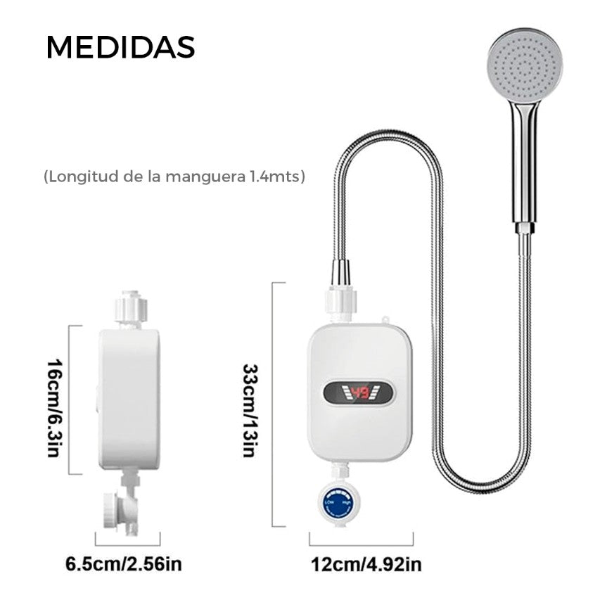 ALBEZON® AQUAHEAT™ PREMIUM – Calentador de Agua Eléctrico | Agua Caliente al Instante, Confort Total